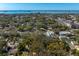 Aerial view of property lines showcasing the neighborhood and water in the distance at 620 Scotland St, Dunedin, FL 34698