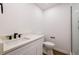 Bright bathroom featuring a modern vanity with countertop and a glass shower at 6905 122Nd Dr, Largo, FL 33773