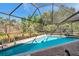 Inviting screened pool area with brick pavers and lush landscaping at 905 Linn Harbor Ct, Tarpon Springs, FL 34689