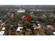 Aerial perspective showcasing the property's location within a residential neighborhood at 9810 Parsons St, Tampa, FL 33615