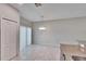 Open dining area with tiled floors, chandelier and sliding glass doors at 12973 Dream Catcher Way, Riverview, FL 33579