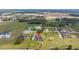 Aerial view of a neighborhood showcasing the home's location within a cul-de-sac and proximity to community amenities at 14739 Vista View Ct, Dade City, FL 33523