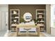 Modern home office with ample storage and natural light at 18429 Serene Lake Loop, Lutz, FL 33548