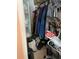 Hall closet with clothes, shoes, storage and stacked HVAC at 3730 42Nd S Way # K, St Petersburg, FL 33711