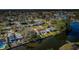 Overhead view of waterfront home with canal access. Serene backyard and ample neighborhood parking at 4601 Carson Ne St, St Petersburg, FL 33703