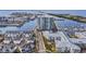 Aerial view showcasing the coastal community, luxury high-rise, and marina at 5120 Marina Way # 6603, Tampa, FL 33611