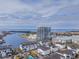 Panoramic aerial view of waterfront property, with modern high-rise condos and townhouses by the marina at 5120 Marina Way # 6603, Tampa, FL 33611