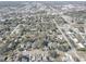 An elevated view of a residential area with tree-lined streets and nearby amenities at 6532 30Th N St, St Petersburg, FL 33702