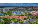 Beautiful aerial view of a waterfront property featuring a pool, marina and various amenities at 7882 Sailboat Key S Blvd # 508, South Pasadena, FL 33707