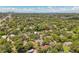 Expansive aerial view of neighborhood and the city skyline from above the tree line at 119 W Powhatan Ave, Tampa, FL 33604