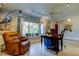 Relaxing and open office space with lots of light and comfortable chair at 3089 Enisglen Dr, Palm Harbor, FL 34683