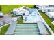 An aerial view of the shuffleboard courts and community pool at 5538 Antigua Dr, Zephyrhills, FL 33541