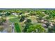 Picturesque aerial view of a golf course with lush green fairways, mature trees, and residential homes at 1487 Dundee Dr, Palm Harbor, FL 34684