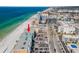 This aerial view highlights the building's location near the beach and parking area at 17200 Gulf Blvd # 302, North Redington Beach, FL 33708