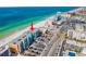 See this condo's prime location with beach access and parking, all in one aerial shot at 17200 Gulf Blvd # 302, North Redington Beach, FL 33708