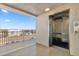 Exterior view of an elevator with stainless steel doors and a view overlooking the beach at 17200 Gulf Blvd # 302, North Redington Beach, FL 33708