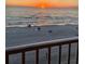 Beautiful sunset ocean view from the balcony at 17200 Gulf Blvd # 302, North Redington Beach, FL 33708