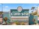 Ram Sea Resort Condominiums sign with lush landscaping at 17200 Gulf Blvd # 302, North Redington Beach, FL 33708