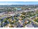 Expansive aerial view showcases the neighborhood's proximity to the water and convenient access to nearby retail and dining at 1721 S Jefferson Ave, Clearwater, FL 33756