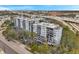 Scenic high-angle view of the condo building and a nearby busy highway in an urban environment at 201 W Laurel St # 909, Tampa, FL 33602