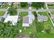 Property aerial view showing backyard, neighboring homes, and landscaping at 2522 W North St, Tampa, FL 33614