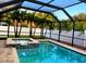 Screened-in pool area featuring a relaxing spa and ample space for lounging at 3600 105Th N Ave, Clearwater, FL 33762