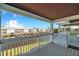 Covered patio overlooking canal, offering serene outdoor living at 5152 Salmon Se Dr # C, St Petersburg, FL 33705