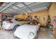 Spacious garage with room for two cars and storage racks at 707 Highland N St, St Petersburg, FL 33701