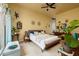 Main bedroom featuring a ceiling fan, plants and decor at 707 Highland N St, St Petersburg, FL 33701