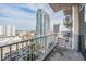 Enjoy expansive city views from this condo balcony with a modern white railing at 777 N Ashley Dr # 1505, Tampa, FL 33602