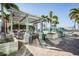 Outdoor kitchen area with barbecue grills, bar and city views at 777 N Ashley Dr # 1505, Tampa, FL 33602