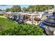 Various golf carts lined up and ready for a day on the course at 2025 Grantham Greens Dr # 52, Sun City Center, FL 33573