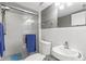 Clean bathroom with a glass shower, and modern fixtures at 420 64Th Ave # 402, St Pete Beach, FL 33706