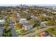 Panoramic aerial view showcasing the home's location, the neighborhood and city skyline at 531 Danube Ave, Tampa, FL 33606