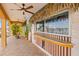 Enjoy outdoor entertaining at the covered bar with views of the waterfront at 854 Bay Point Dr, Madeira Beach, FL 33708