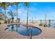 Custom pool overlooking the bay at 854 Bay Point Dr, Madeira Beach, FL 33708