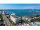 This is an aerial view of the condominium complex near the water at 100 Bluff View Dr # 514A, Belleair Bluffs, FL 33770