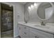 This renovated bathroom features new fixtures, shower and vanity area at 100 Bluff View Dr # 514A, Belleair Bluffs, FL 33770