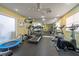 Community gym featuring a treadmill, elliptical, stationary bike, and other exercise equipment at 10221 Sailwinds S Blvd # 206, Largo, FL 33773