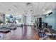 Bright community gym with treadmills, weight machines and exercise ball, offers a place for residents to work out at 1208 E Kennedy Blvd # 1017, Tampa, FL 33602