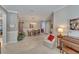 Inviting dining room featuring neutral walls, chair rail detail and stylish lighting at 304 Silver Falls Dr, Apollo Beach, FL 33572
