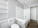 Cozy bathroom featuring a sleek vanity with a vessel sink and modern fixtures at 3124 61St N Ln, St Petersburg, FL 33710