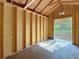 Clean shed interior with ample framing, providing versatile storage or workshop space for various needs at 3124 61St N Ln, St Petersburg, FL 33710