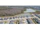 Aerial view of the residential area highlighting the community's design and surrounding landscape at 33277 Rosewood Bark Way, Wesley Chapel, FL 33545