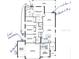 Floor plan of the house with dimensions for each room at 33277 Rosewood Bark Way, Wesley Chapel, FL 33545