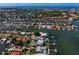 Aerial view of waterfront community, featuring homes along canals and waterfront access at 4464 46Th S Ave, St Petersburg, FL 33711
