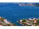 Panoramic aerial of waterfront homes, canals, and boats against a clear blue sky at 4464 46Th S Ave, St Petersburg, FL 33711