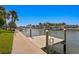 Dock with boat lift overlooking the canal at 4464 46Th S Ave, St Petersburg, FL 33711