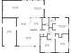 Detailed floor plan showcasing the layout of the house, including the kitchen, living room, and bedrooms at 448 79Th S St, St Petersburg, FL 33707