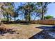 Spacious backyard with mature trees and a privacy fence at 1208 E Giddens Ave, Tampa, FL 33603